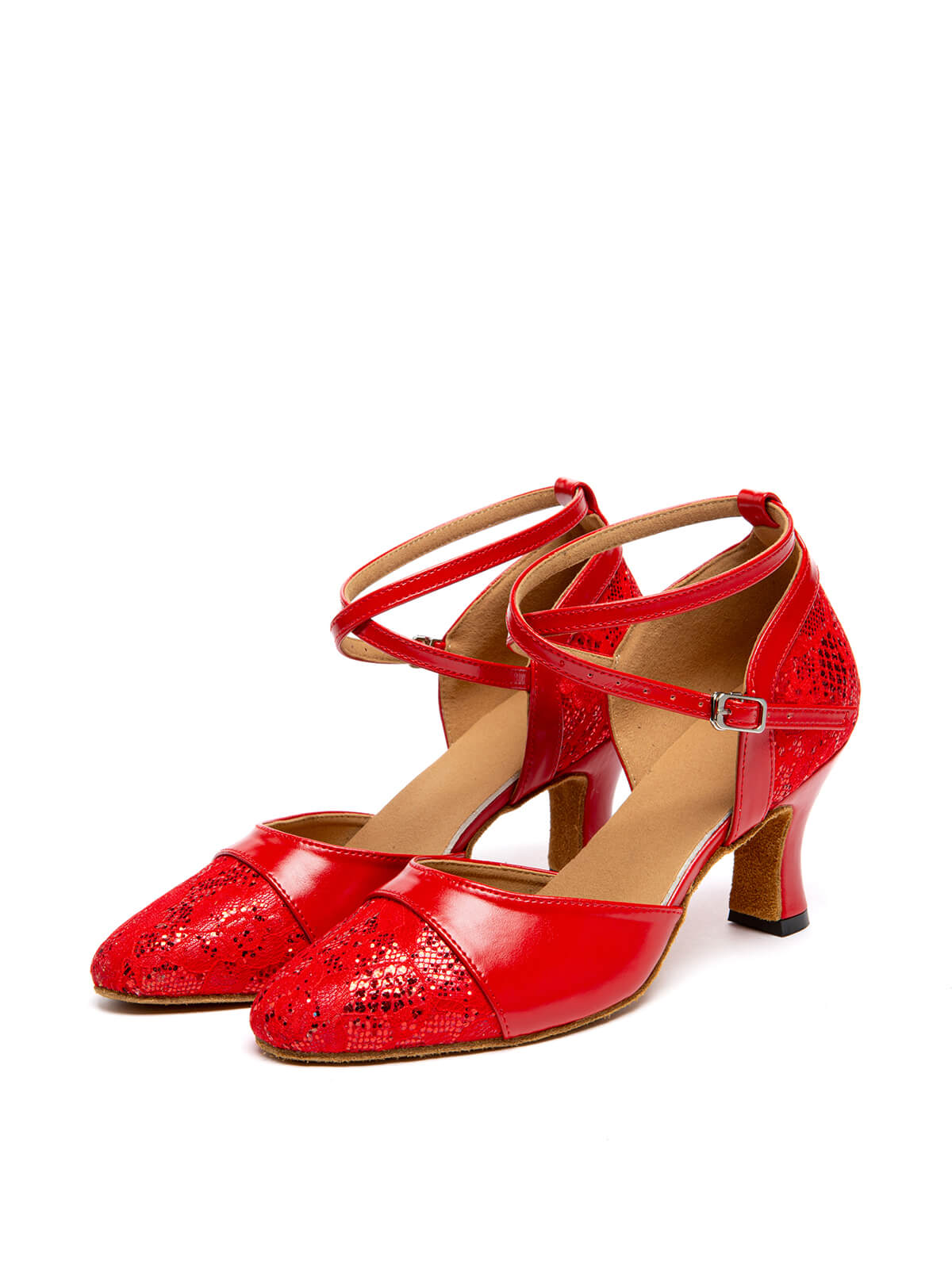 Chaussures à talons Abricot pour danse de salon latine