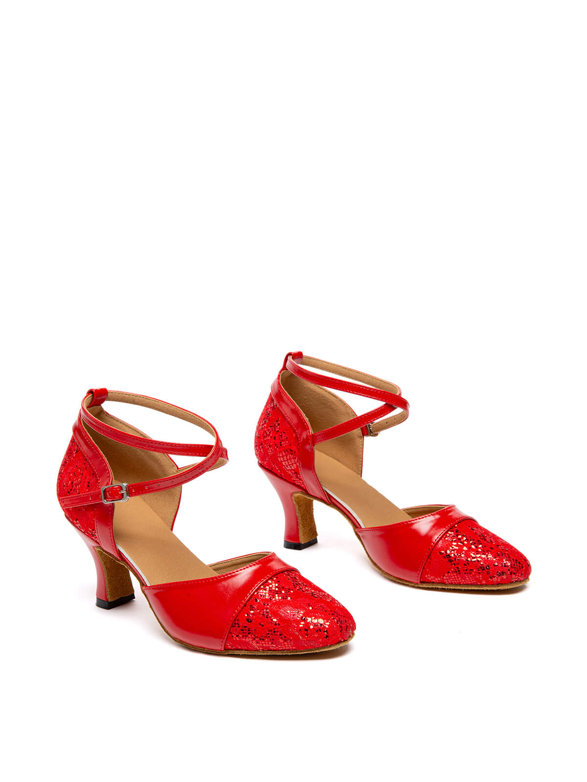 Chaussures à talons Abricot pour danse de salon latine