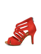 Red Suede Upper Dance Boots