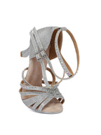 Silver Ballroom Latin Dancing Heels