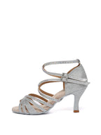 Silver Ballroom Latin Dancing Heels