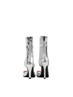 Silver Peep Toe Heels Dancing Boot