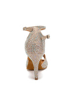 Gold Rhinestone Latin Ballroom Dance Shoes