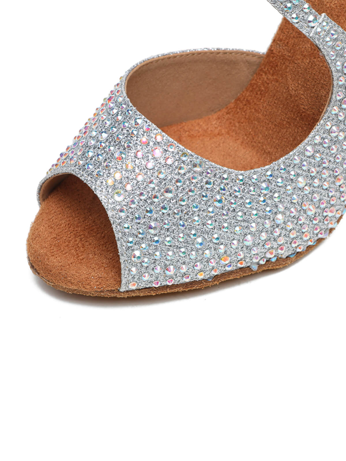 Silver Rhinestone Latin Ballroom Dance Shoes