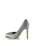 Silver Side-opening Heels Pump Dance Shoes