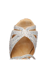 Silver Studded With Diamonds Latin Shoes