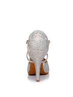 Silver Studded With Diamonds Latin Shoes