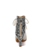 White Snake Lace Patent Leather Dance Boots