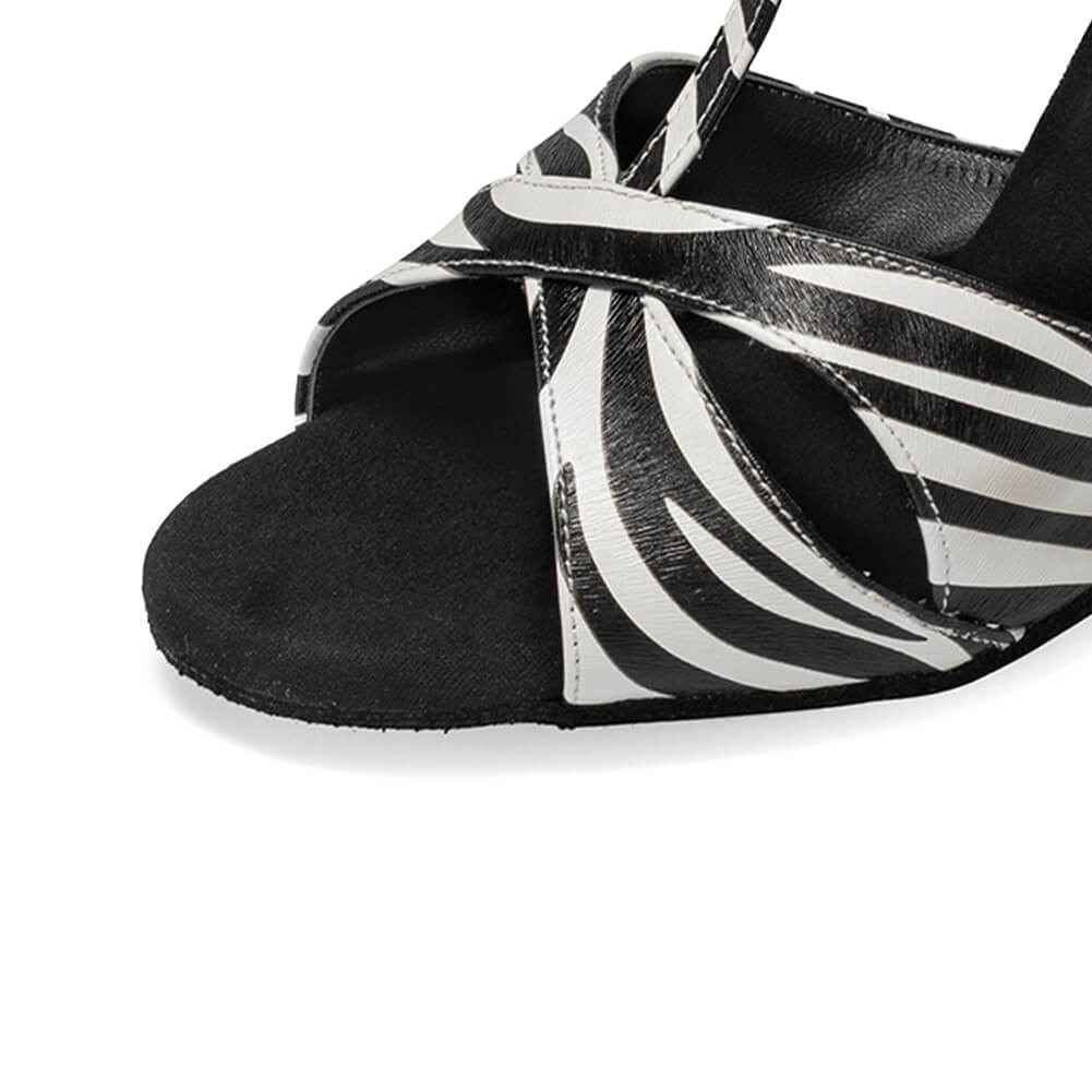Zebra T-strap Women's Latin Dancing Shoes